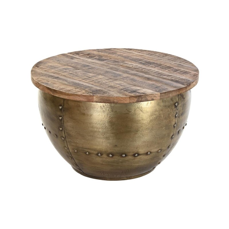 Side table DKD Home Decor Metal Aluminium Mango wood (68 x 68 x 44 cm) - Article for the home at wholesale prices