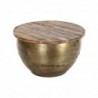 Side table DKD Home Decor Metal Aluminium Mango wood (68 x 68 x 44 cm) - Article for the home at wholesale prices