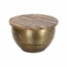 Table d'appoint DKD Home Decor Métal Aluminium Bois de manguier (68 x 68 x 44 cm) - Article pour la maison à prix grossiste