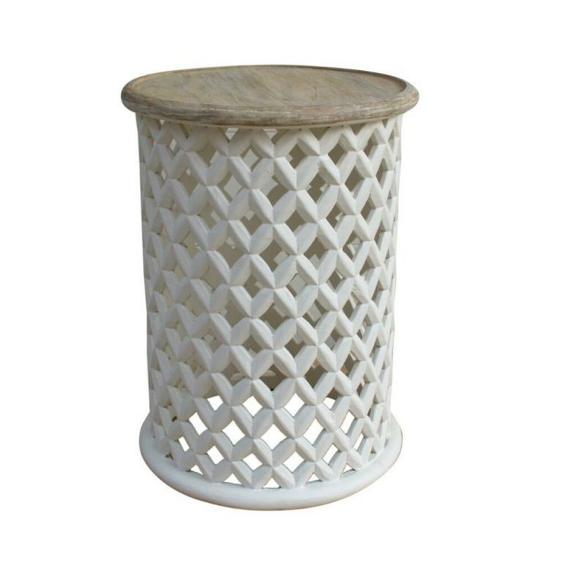 Side table DKD Home Decor Natural White Mango wood (45 x 45 x 62 cm) - Article for the home at wholesale prices