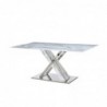 Dining Table DKD Home Decor Steel Glass (180 x 90 x 78 cm) - Article for the home at wholesale prices