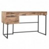 Desk DKD Home Decor Natural Black Metal Mango wood (150 x 60 x 85 cm) - Article for the home at wholesale prices