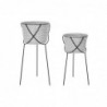 Set de pots DKD Home Decor Noir Gris Métal Fer (37 x 37 x 82 cm) - Article pour la maison à prix grossiste Set de pots DKD Home Decor Noir Gris Métal Fer (37 x 37 x 82 cm) - Article pour la maison à prix grossiste