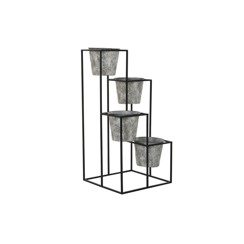 DKD Home Decor Metal Grey planter (34 x 34 x 71 cm) - Article for the home at wholesale prices
