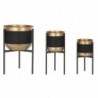 Set of DKD Home Decor Black Metal Copper pots (34 x 34 x 50 cm) - Article for the home at wholesale prices