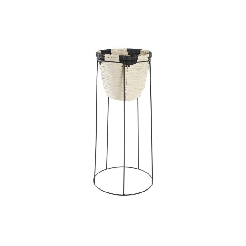 Cache-pot DKD Home Decor Naturel Noir Métal Colonial Fibre (30 x 30 x 62 cm) à prix de gros - Article pour la maison à prix grossiste