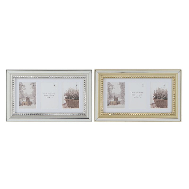 Cadre photo DKD Home Decor Luxury Argenté Doré Traditionnel (46,5 x 2 x 28,5 cm) (2 Unités) - Article pour la maison à prix de gros