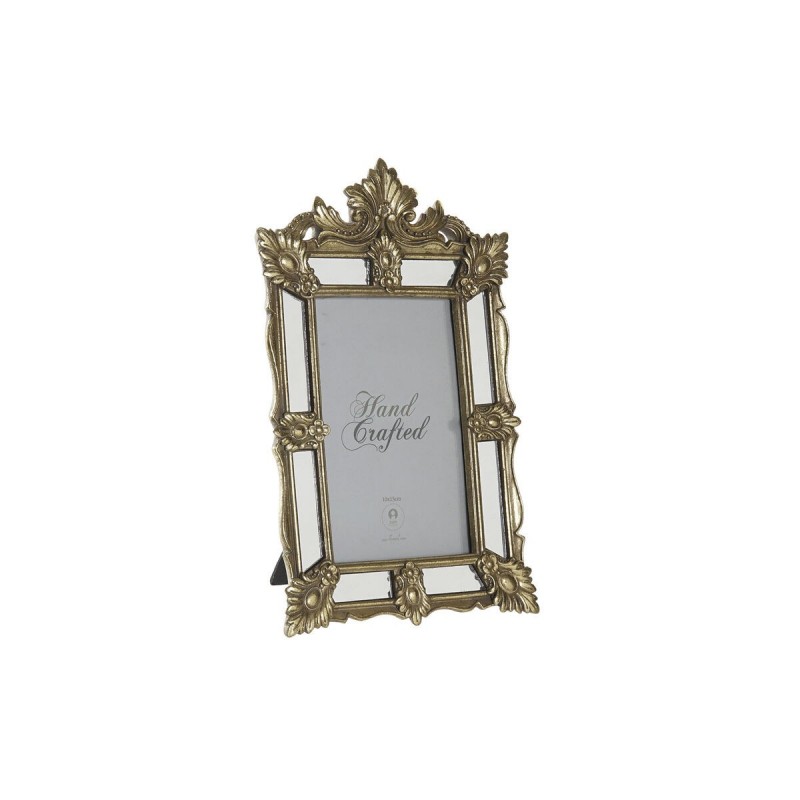DKD Home Decor Mirror Champagne Glass Resin Shabby Chic Photo Frame (16 x 2 x 25 cm) - Article for the home at wholesale prices