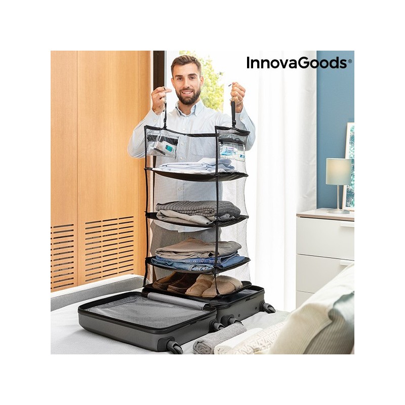 Etagère de rangement pliable portative pour bagages Sleekbag InnovaGoods à prix grossiste - Produits Innovagoods à prix de gros