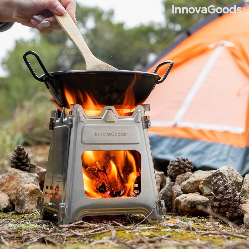 Réchaud de camping pliable en acier Flamet InnovaGoods à prix grossiste - réchaud à prix de gros