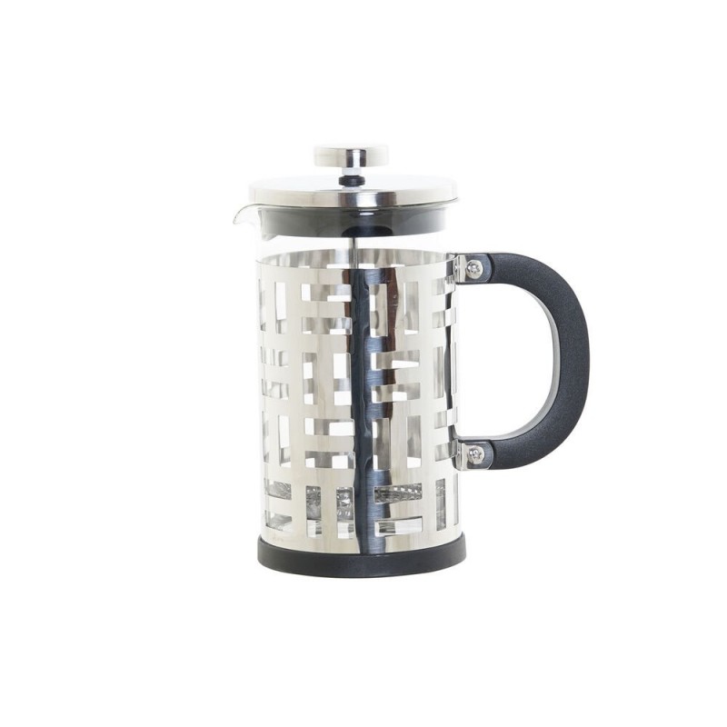 Piston Coffee Maker DKD Home Decor Black Stainless Steel Silver Borosilicate Glass (600 ml) - Coffee maker at wholesale prices