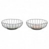 Coupe à fruits DKD Home Decor Métal MDF (28 x 28 x 11 cm) (2 Unités) - corbeille à fruits à prix grossiste