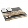 Set de sushi DKD Home Decor Naturel Noir Ardoise Bambou (25 x 22 x 3 cm) - set à sushi à prix grossiste