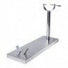 Support à jambon en acier inox (17 x 49 x 35 cm) - porte-jambon à prix grossiste