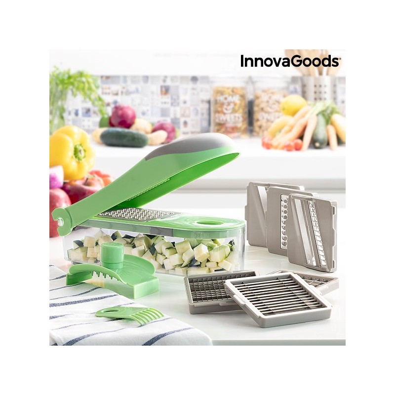 Coupe-Légumes, Râpe et Mandoline avec Recettes et Accessoires 7 en 1 Choppie Expert InnovaGoods - Produits Innovagoods à prix de gros