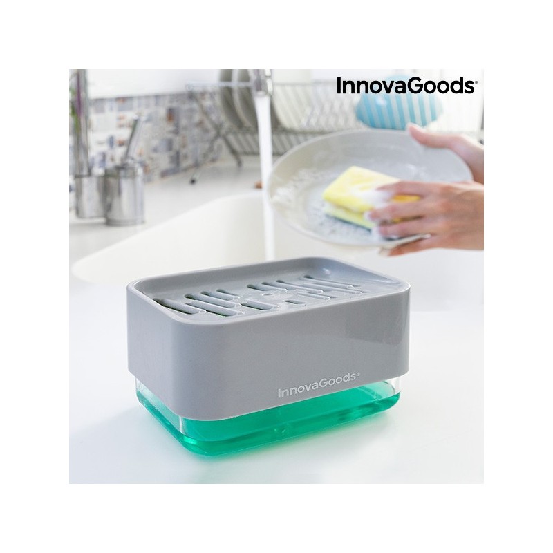 Pushoap InnovaGoods 2-in-1 dishwashing liquid dispenser - dishwashing liquid dispenser at wholesale prices