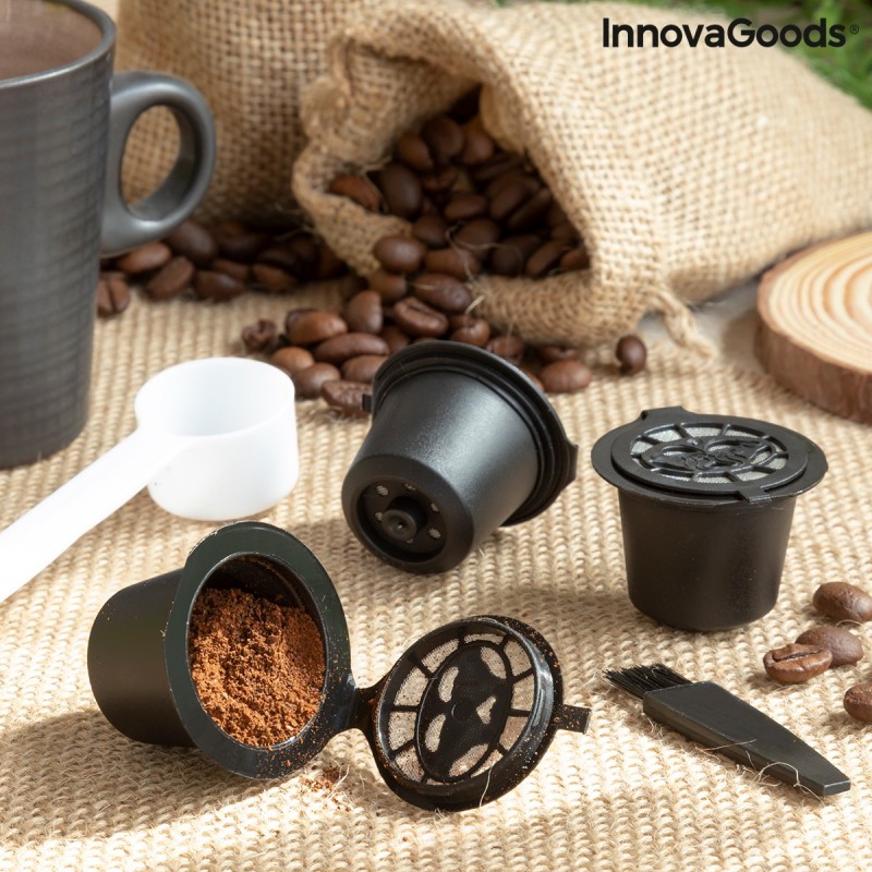 Jeu de 3 Capsules à Café Réutilisables Recoff InnovaGoods - Produits Innovagoods à prix grossiste