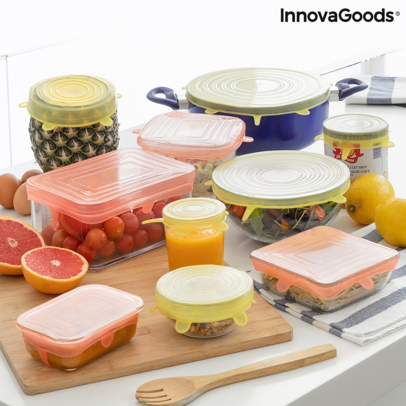 Lilyd InnovaGoods Set of 10 Reusable and Adjustable Kitchen Lids - kitchen lid at wholesale prices