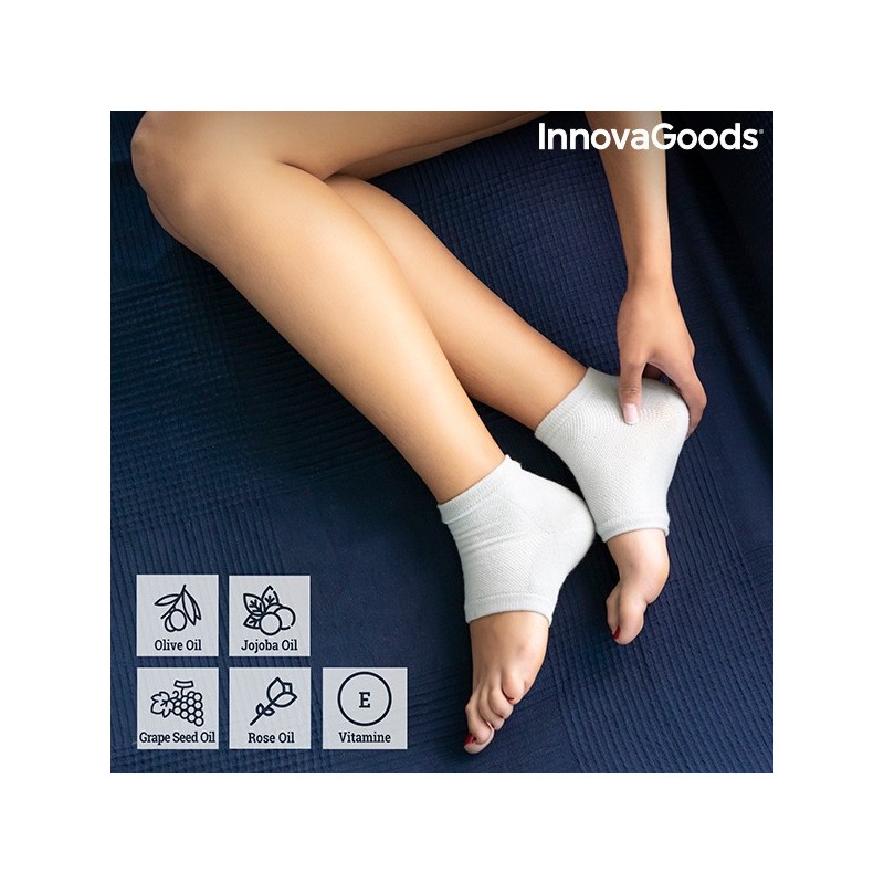 Moisturizing Socks with Gel Pads and Relocks InnovaGoods Natural Oils - Innovagoods products at wholesale prices