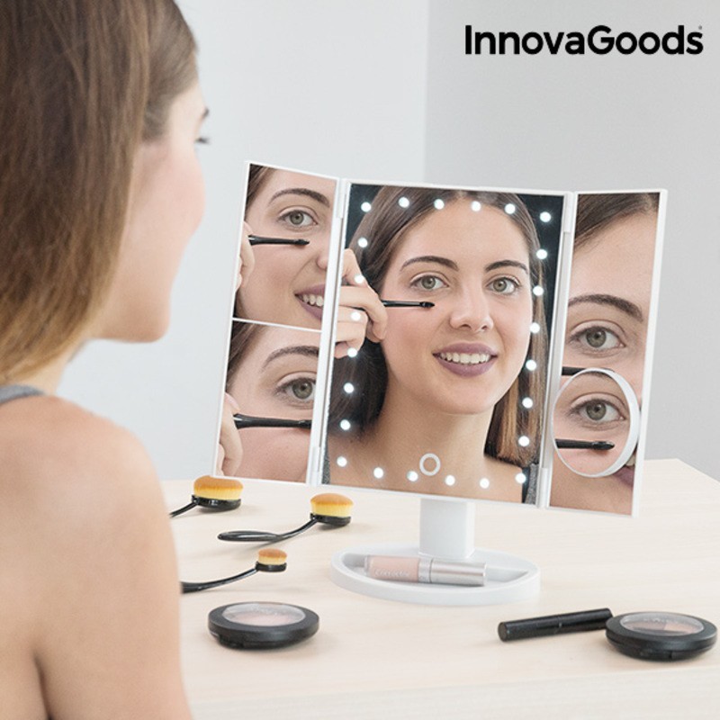 Miroir Grossissant avec LED 4-in-1 Ledflect InnovaGoods à prix de gros - Produits Innovagoods à prix grossiste