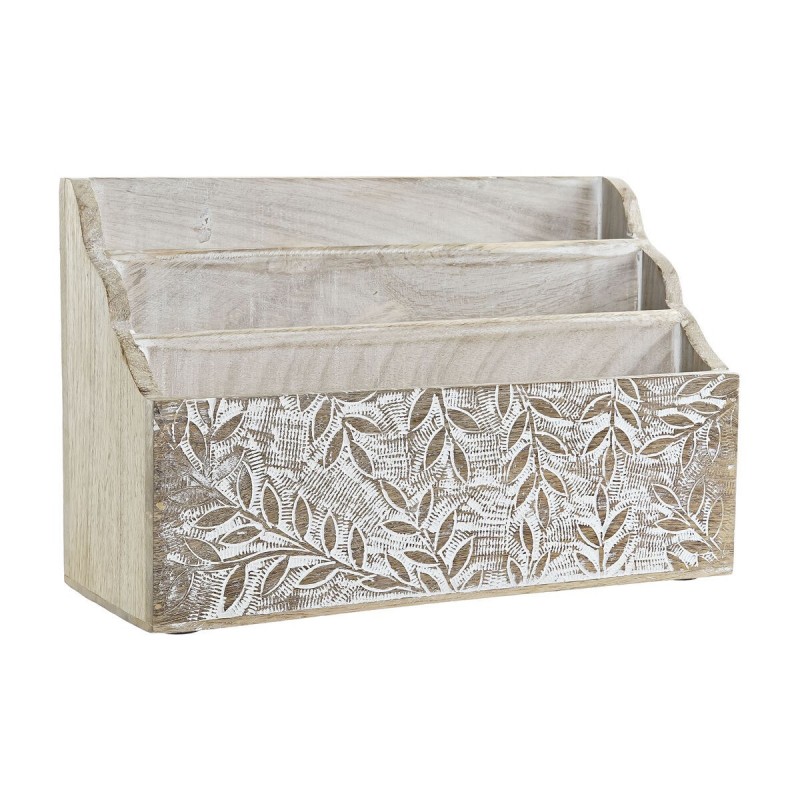 Organisateur polyvalent DKD Home Decor Volets Naturel Bois de manguier (32 x 13 x 21 cm) à prix grossiste - Porte-documents à prix de gros