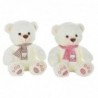 DKD Home Decor Teddy Bear Red Polyester White Bordeaux Child Scarf (2 Units) - Teddy Bear at wholesale prices