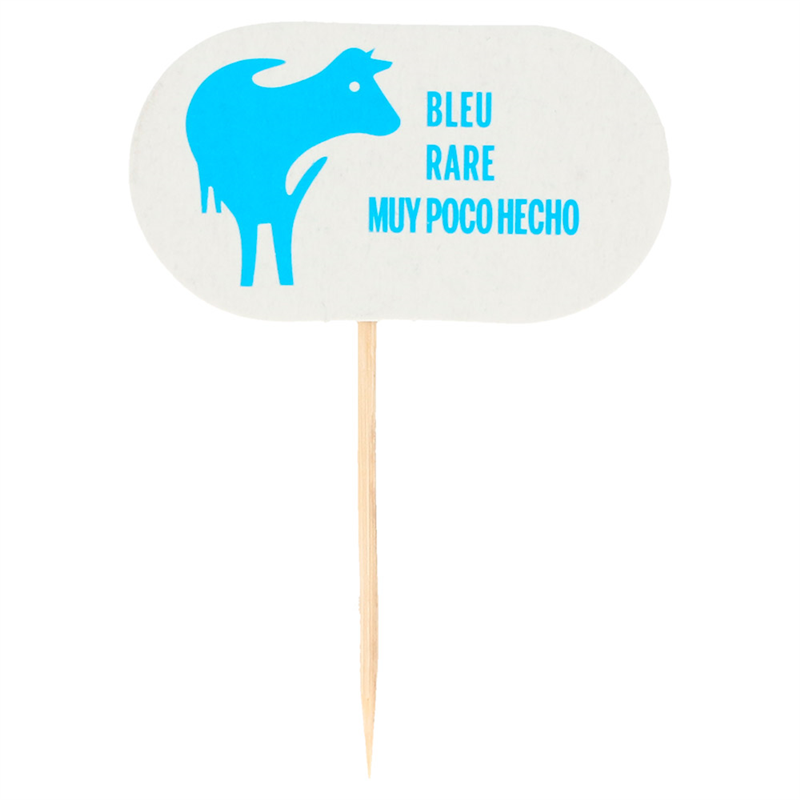 Pack of 100 Steak Marker blue - Wooden product at wholesale prices