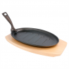 Lot de 8 Assiette Champêtre Ovale Support En Bois - Produit en bois à prix grossiste