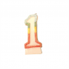 Set of 24 Birthday Candles N.1 Givre - Candle at wholesale prices