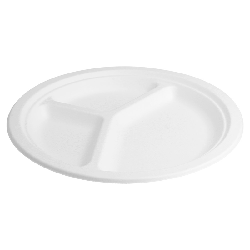 Set of 800 3-compartment plates. - single use plate at wholesale prices