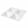 Set of 12 Square Plates 4 Compartments - Plate at wholesale prices