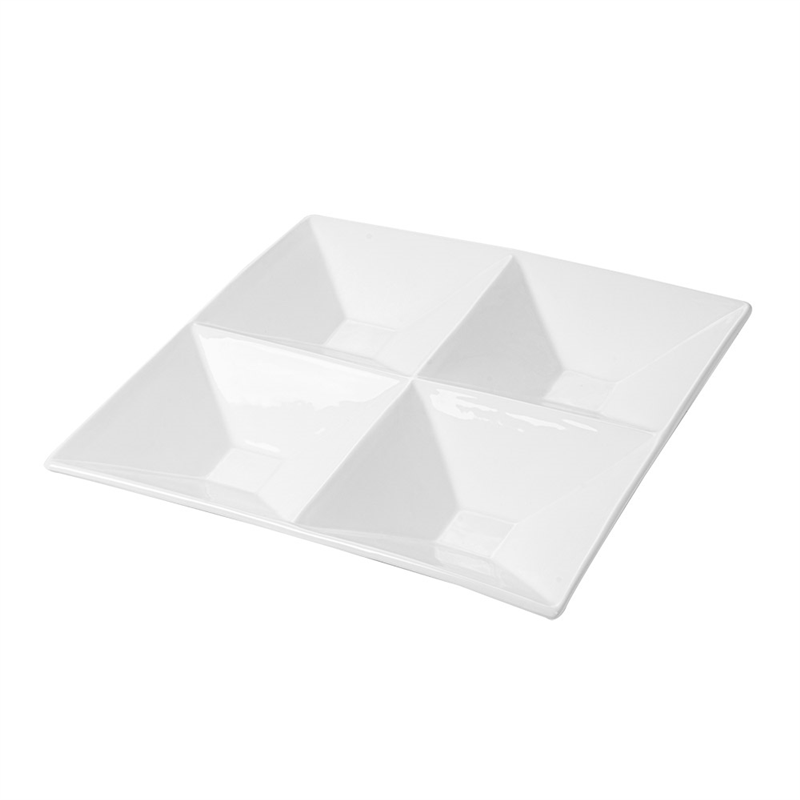 Set of 6 Square Plates 4 Compartments - Plate at wholesale prices