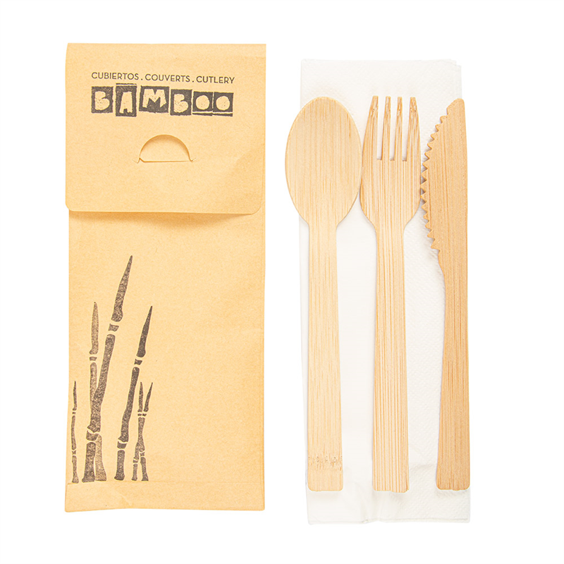 Set of 50 - Fork, Knife, Spoon Napkin - Wooden spoon at wholesale prices