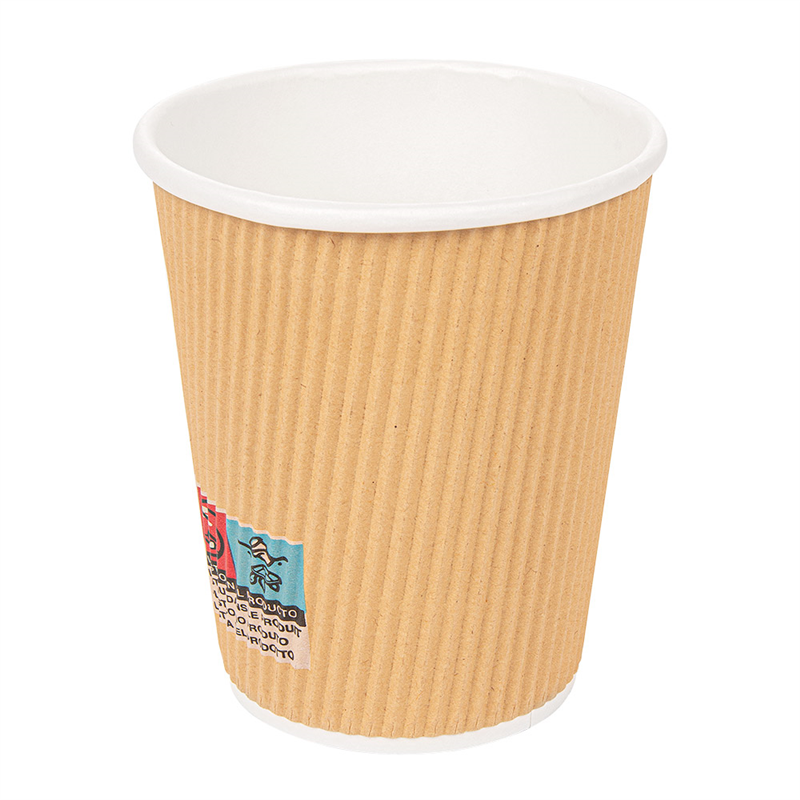 Pack of 1000 Double-Wall Hot Drinks Tumblers, Corrugated - single-use cup at wholesale prices