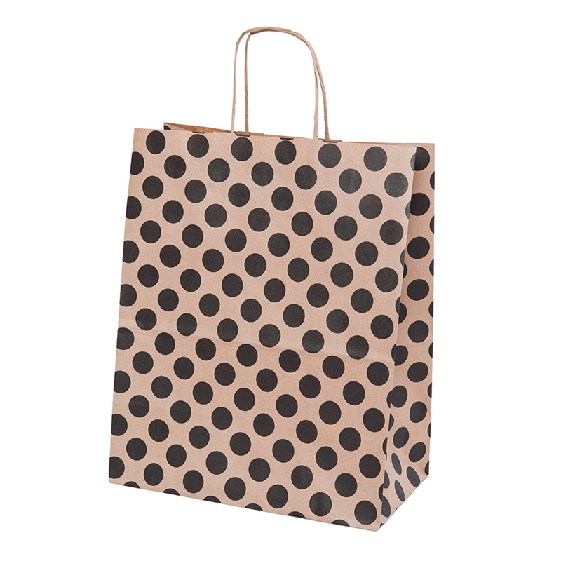 Lot de 250 Sacs Sos Avec Anses - À Pois 80 G/m2 - Sac naturel à prix de gros