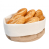 Lot de 12 Corbeilles Pain Crème/marron - Corbeille à pain à prix de gros