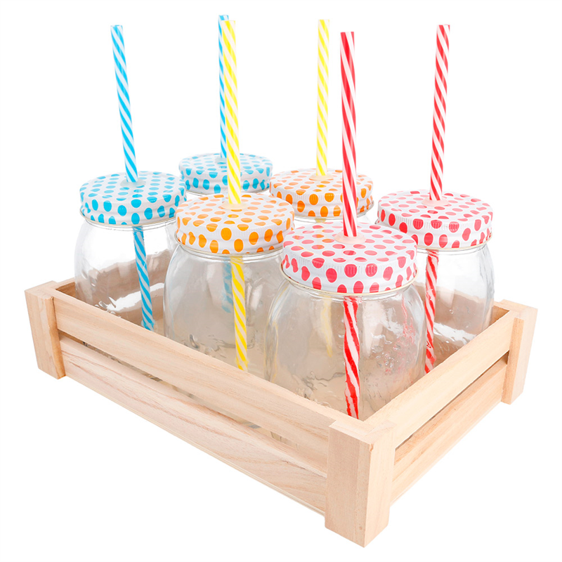 Pack of 6 Set of 6 Straw Jugs With Box - straw at wholesale prices
