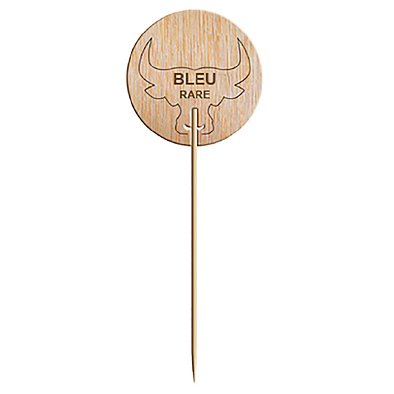 Lot de 100 Steak Marker bleu - Produit en bois à prix de gros