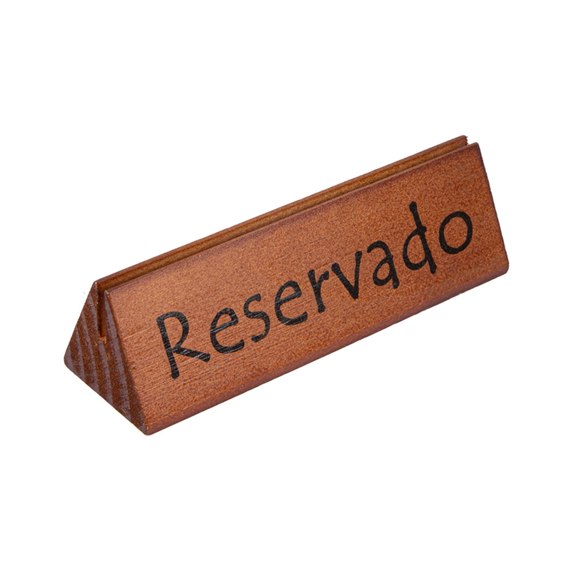 Lot de 10 Plaques reservado/reserved - Produit en bois à prix de gros