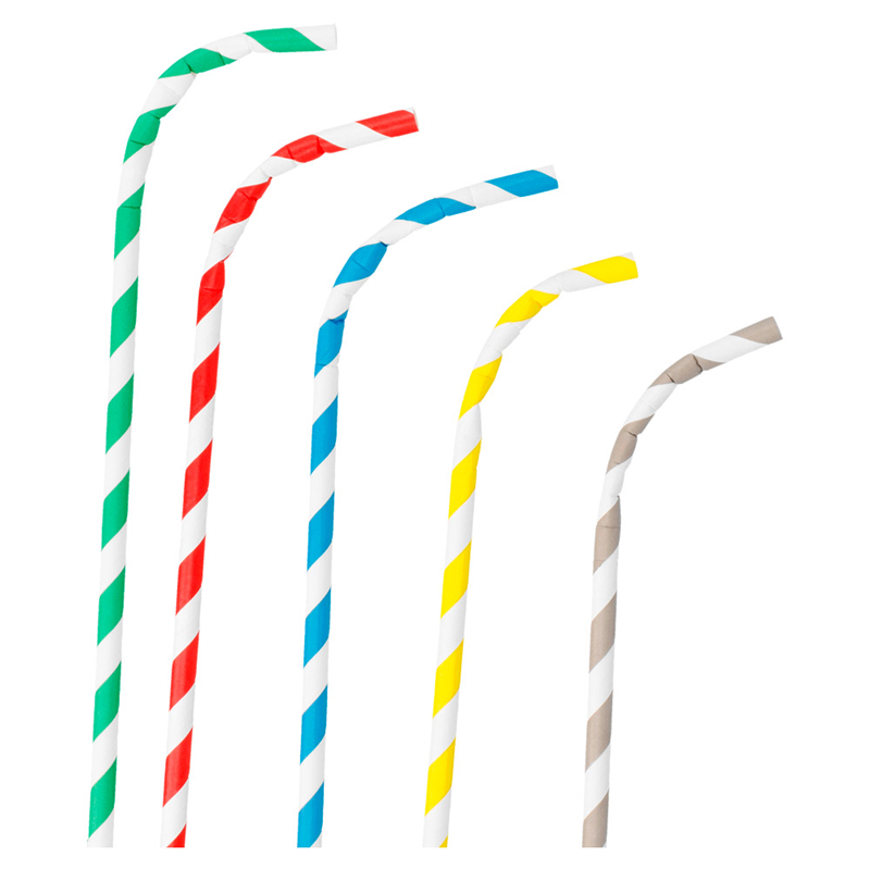 Set of 250 Flexible Fringed Straws - straw at wholesale prices