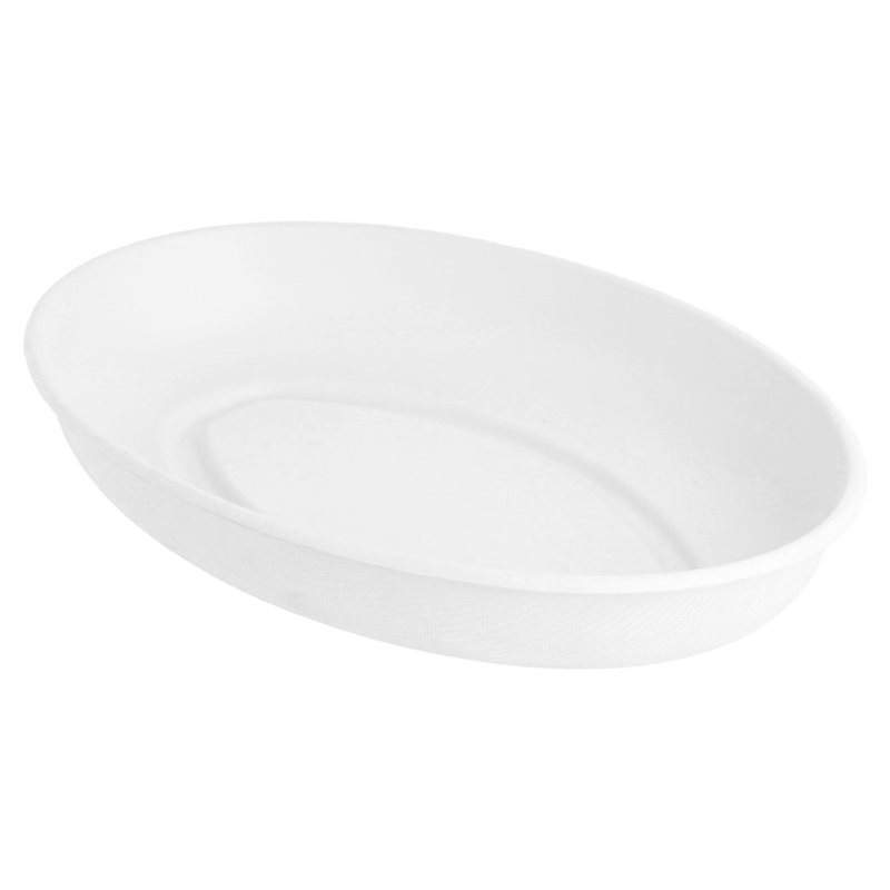 Set of 300 Oval Plates - single use plate at wholesale prices