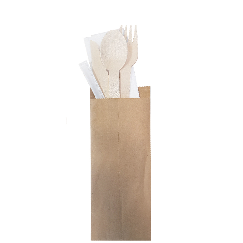 200 Set Cutlery, Napkins, Toothpicks in Kraft Bags - paper towel at wholesale prices