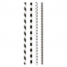 Pack of 3000 Straight Fringed and Dotted Straws - straw at wholesale prices