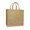 Pack of 10 Unadorned Bags With Handles 260 G/m2 - Natural bag at wholesale prices