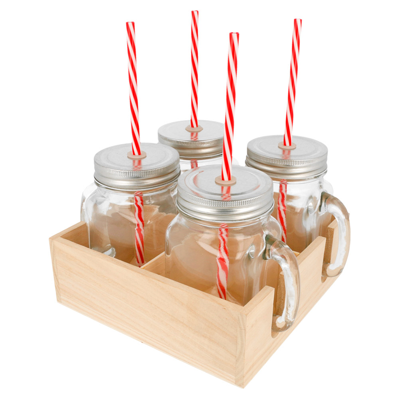 Pack of 6 Set of 4 Straw Jugs With Base - straw at wholesale prices