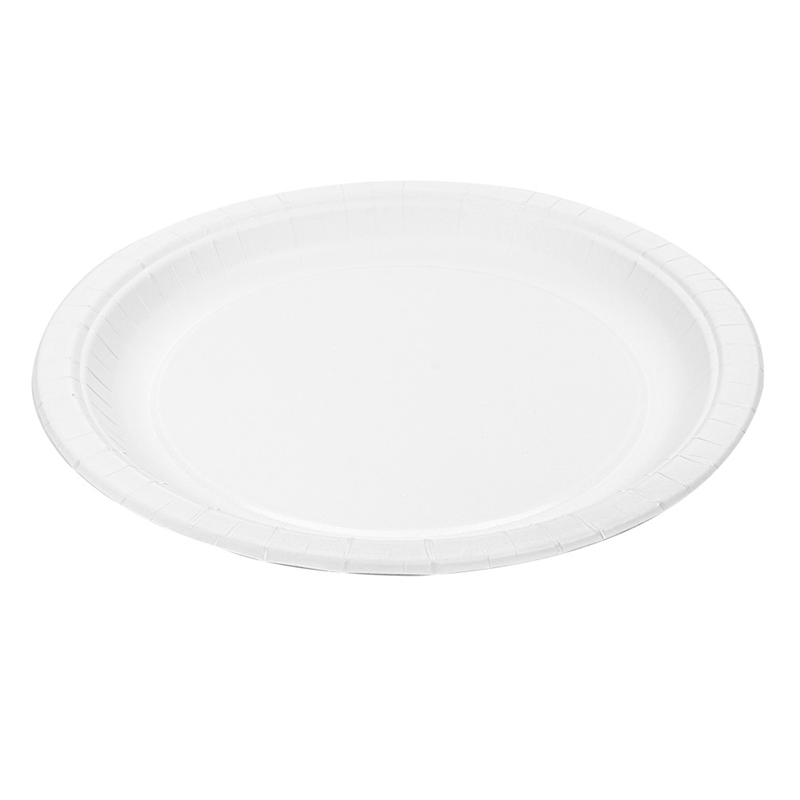 Set of 400 Round Plates 320 G/m2 - single use plate at wholesale prices