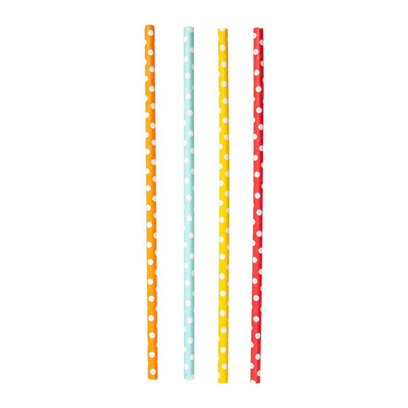 6000 Straight Polka Dot Straws - straw at wholesale prices