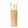 Set of 100 Coffee Spoon Fork Knife Serving Sets - Wooden spoon at wholesale prices