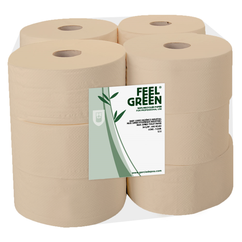 Lot de 12 Hygiénique baby Jumbo Ecolabel 2 Plis - 160 M 17 G/m2 - Accessoire recyclable à prix grossiste