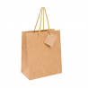 Lot de 100 Sacs Boutique Anses Cordon - Sac naturel à prix de gros Lot de 100 Sacs Boutique Anses Cordon - Sac naturel à prix de gros